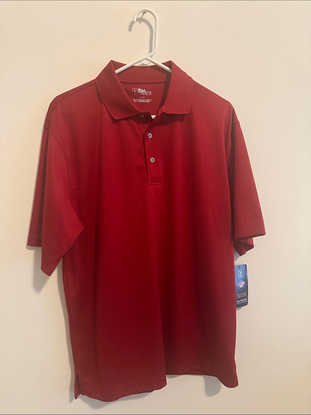 PGA TOUR Men's Deep Red Golf Polo